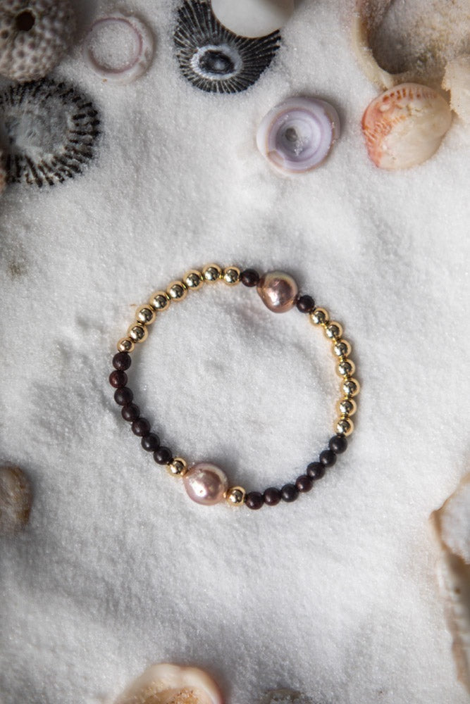 Wood and Gold Bracelet